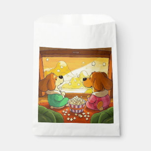 Cute cartoon dogs popcorn and movie  favour bags