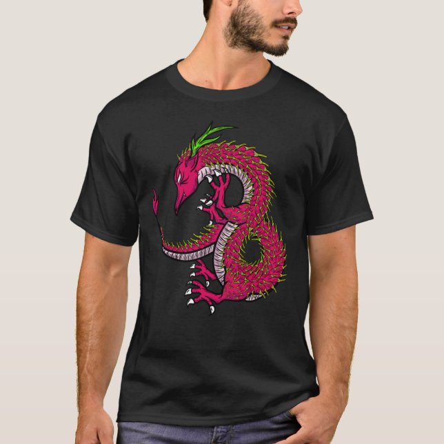 Cute Cartoon Dragon Fruit Chinese Dragon Classic T T-Shirt (Front)