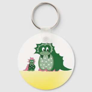 Cute Cartoon Dragons Key Ring