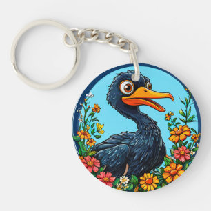 Cute cartoon duck key ring
