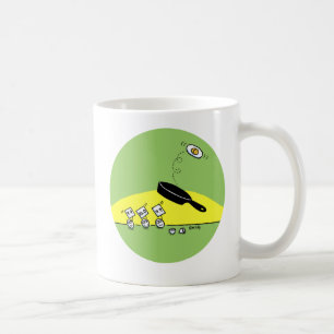 Cute Cartoon Egg Doing Gymnastics Backflip Funny Coffee Mug