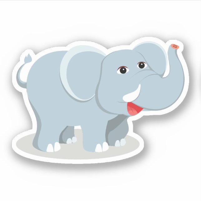 Cute Cartoon Elephant (Front)