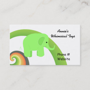 Cute Cartoon Elephant Business Card