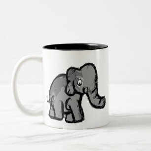 Cute Cartoon Elephant Coffee Mug for Kids