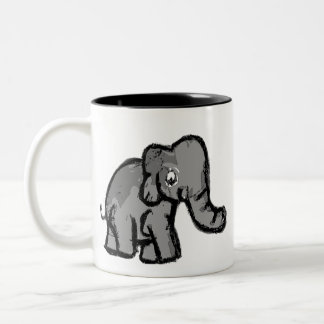 Cute Cartoon Elephant Coffee Mug for Kids 