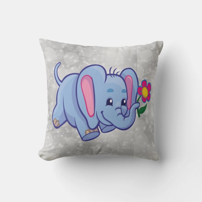 Cute cartoon elephant cushion (Front)