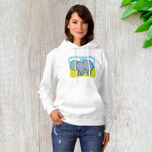 Cute Cartoon Elephant Fun Jungle Animal  Hoodie