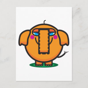 Cute Cartoon Elephant Postcard