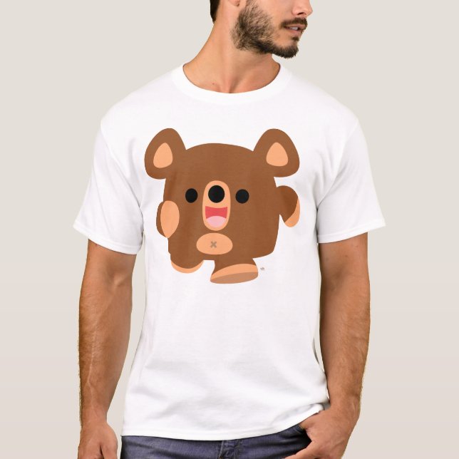 Cute Cartoon Energetic Bear Children T-shirt (Front)