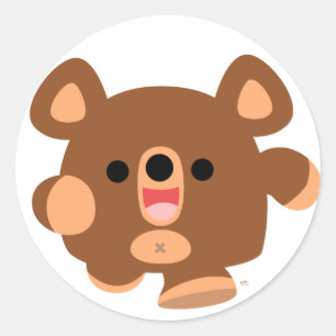 Cute Cartoon Energetic Bear sticker