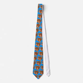 Cute Cartoon Energetic Bear Tie