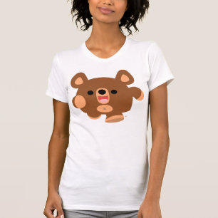Cute Cartoon Energetic Bear Women T-shirt