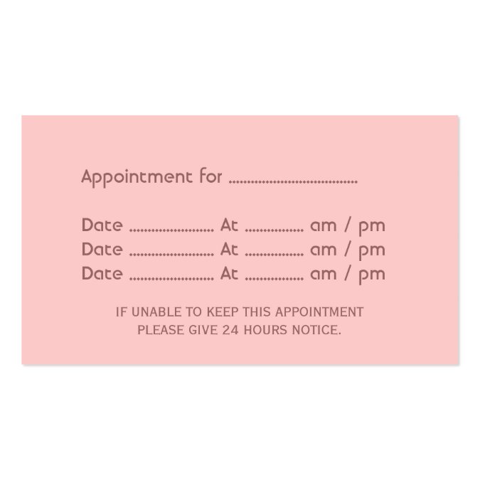 Cute Cartoon Face Dental Appointment Business Card