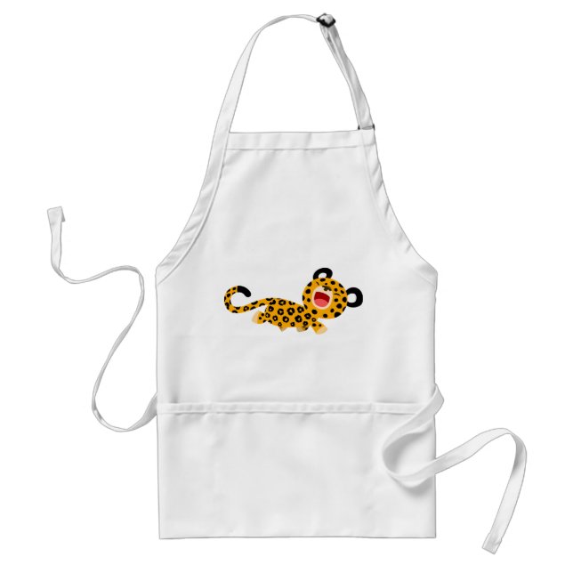 Cute Cartoon Facetious Leopard Apron (Front)