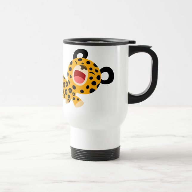 Cute Cartoon Facetious Leopard Commuter Mug (Right)