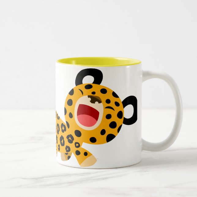 Cute Cartoon Facetious Leopard Mug (Right)