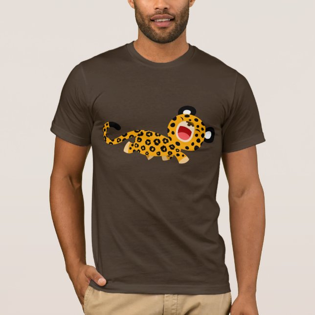Cute Cartoon Facetious Leopard T-Shirt (Front)