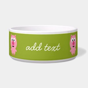 Cute Cartoon Farm Pig - Pink and Lime Green