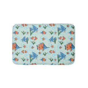 Cute Cartoon Fish Bath Mat