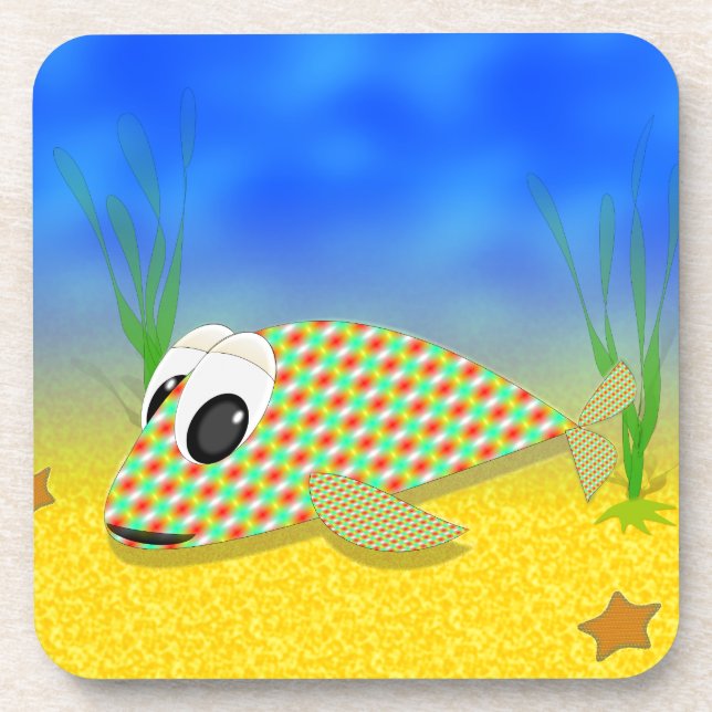 Cute Cartoon Fish Coaster (Front)