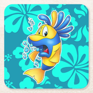 cute cartoon fish coaster