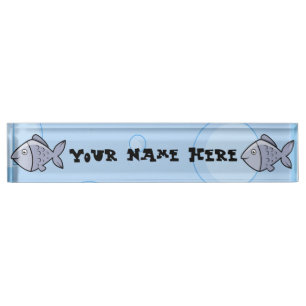 Cute Cartoon Fish Nameplate