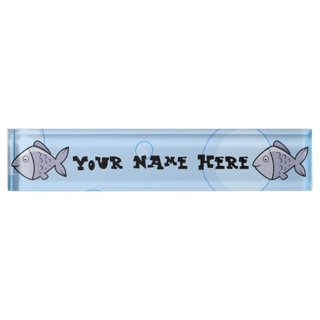 Cute Cartoon Fish Nameplate (Front)