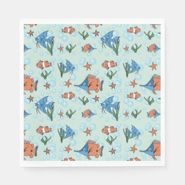 Cute Cartoon Fish Napkin (Front)