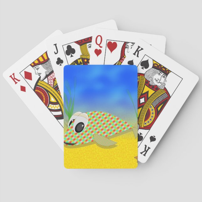 Cute Cartoon Fish Playing Cards (Back)