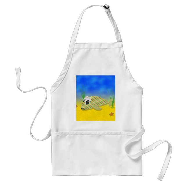 Cute Cartoon Fish Standard Apron (Front)