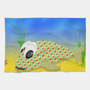 Cute Cartoon Fish Tea Towel