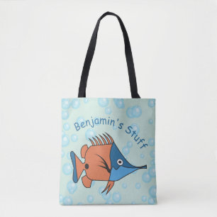 Cute Cartoon Fish Tote Bag