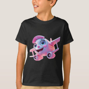 Cute Cartoon Flight Funny Unisex Design for Men T-Shirt