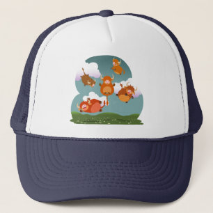 Cute Cartoon Floating Highland Cows Hat