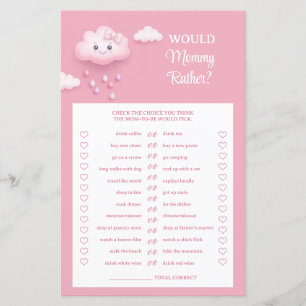 Cute cartoon fluffy white cloud Would Mummy Rather