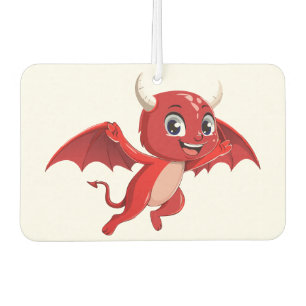 Cute cartoon flying devil car air freshener
