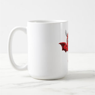 Cute cartoon flying devil coffee mug