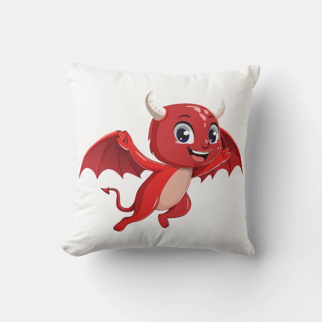 Cute cartoon flying devil cushion (Front)