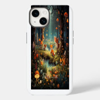 Cute Cartoon Forest Fairy Tail Fox Mushroom Floral