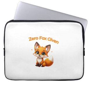 Cute Cartoon Fox – Adorable Kawaii Style Laptop Sleeve
