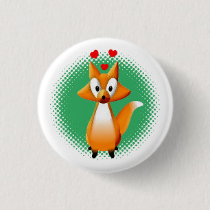 Cute Cartoon Fox Animal 3 Cm Round Badge