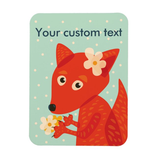 Cute Cartoon Fox Girl Magnet (Vertical)