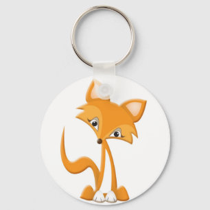 Cute Cartoon Fox Key Ring