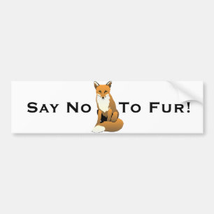 Cute Cartoon Fox Sitting On Ground Bumper Sticker
