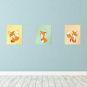 Cute Cartoon Foxes