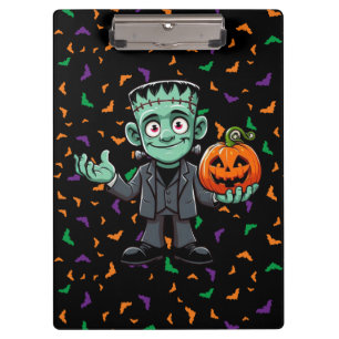 Cute, cartoon Frankenstein's monster Clipboard