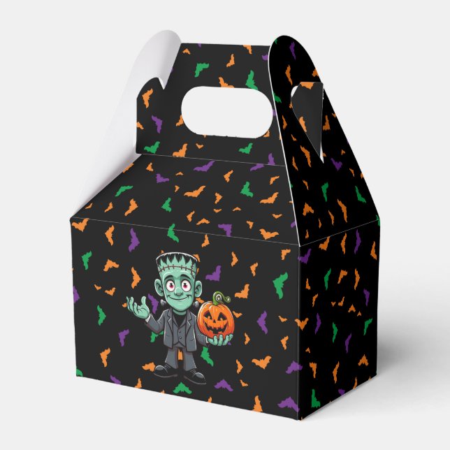 Cute, cartoon Frankenstein's monster Favour Box (Front Side)
