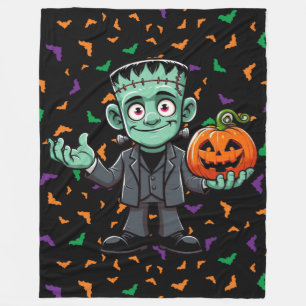 Cute, cartoon Frankenstein's monster Fleece Blanket