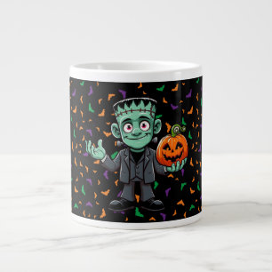 Cute, cartoon Frankenstein's monster Large Coffee Mug