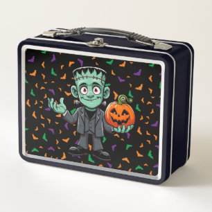 Cute, cartoon Frankenstein's monster Metal Lunch Box